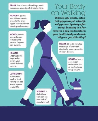 The benefits of Walking.